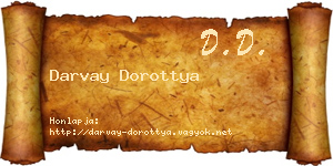 Darvay Dorottya névjegykártya